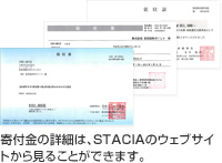 寄付金の詳細は、STACIAのウェブサイトから見ることができます。